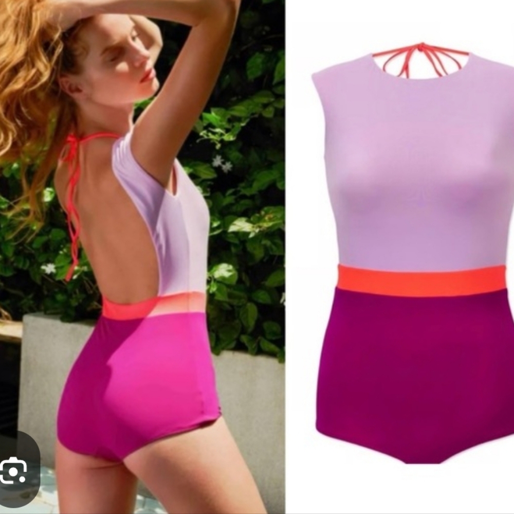Wet Colorful One Piece Swimsuit Sz M